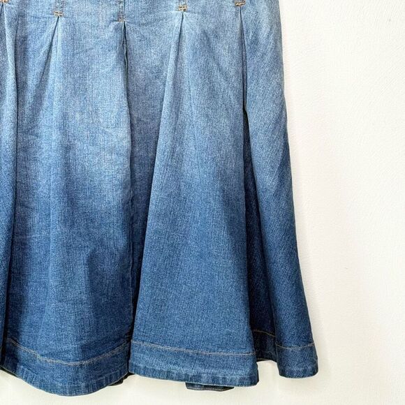 Urban Outfitters BDG Donovan Pleated Ombré Denim Midi Skirt - Women’s US L - Picture 3 of 9